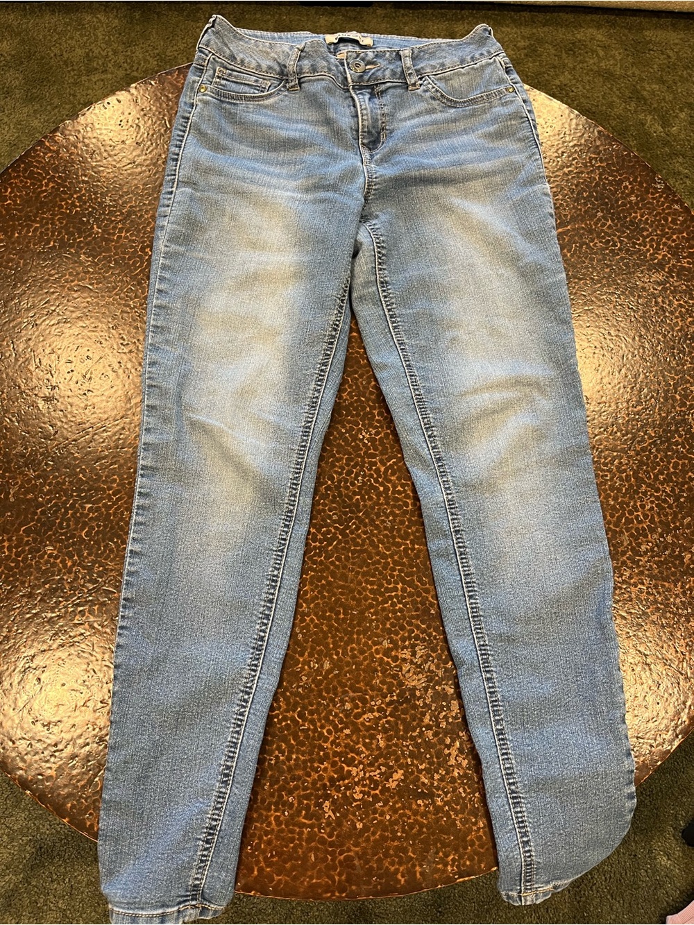 Blue Spice VINTAGE Women's/Juniors Light Blue Skinny mid rise Jeans size 5 - Picture 3 of 7